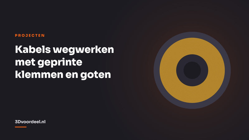 Kabels wegwerken met geprinte klemmen en goten