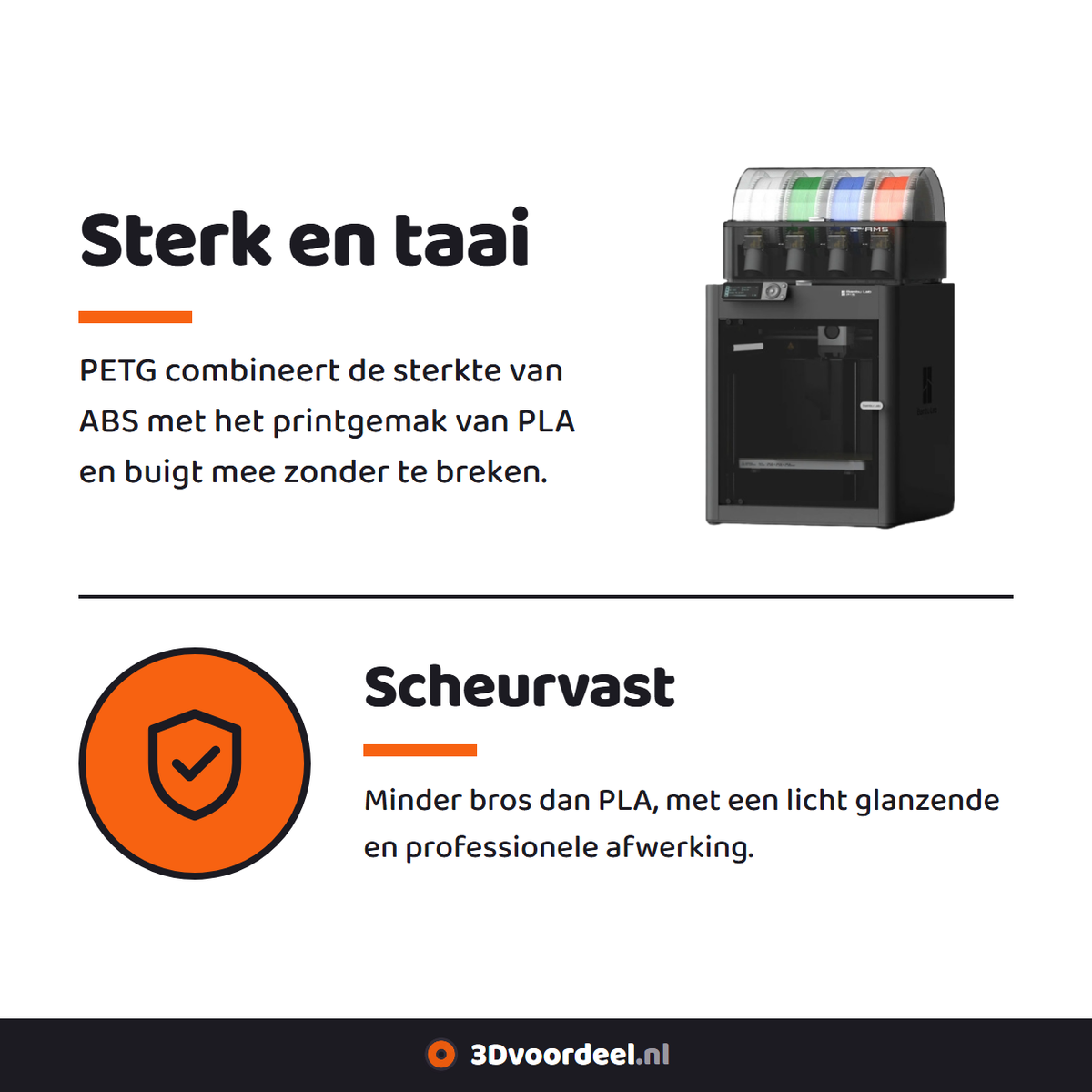 Pluspunten van PETG filament van 3Dvoordeel