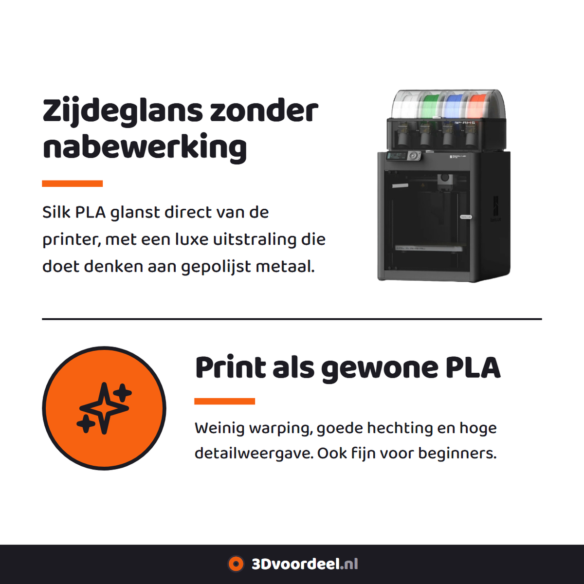Pluspunten van PLA Silk filament van 3Dvoordeel