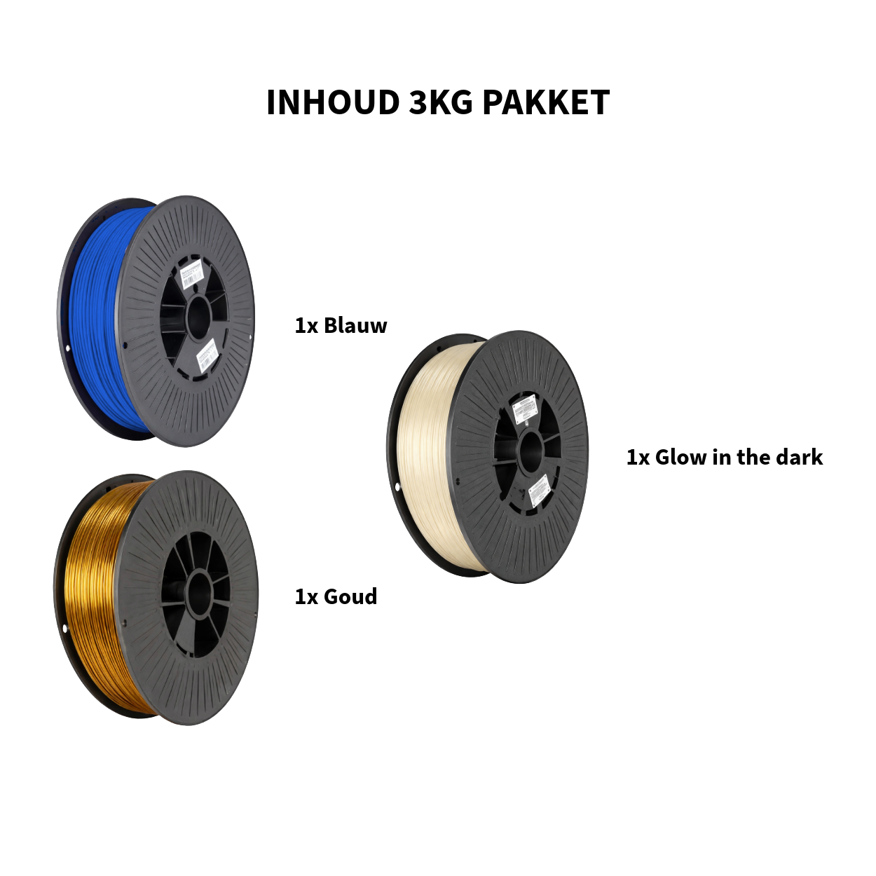 Voordeelpakket 3KG 3D Filament 1.75mm PLA+
