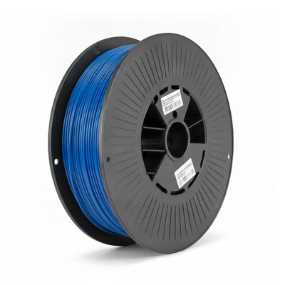 Spoel blauw TPU filament van 1,75 mm met 1 kilo op de zwarte rol