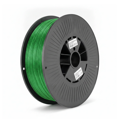 Spoel donkergroen silk PLA filament van 1,75 mm met 1 kilo op de rol