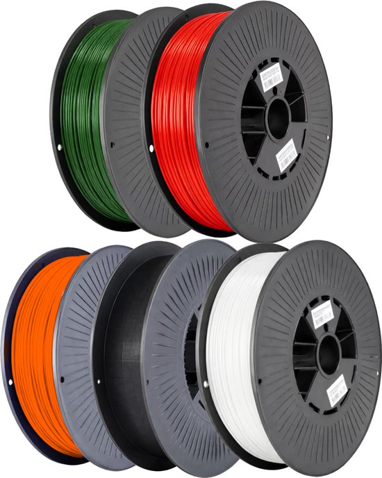 PLA Startpakket 5x1KG 1.75mm, 5 kleuren starterspakket